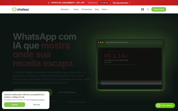 Screenshot of chatsac.com
