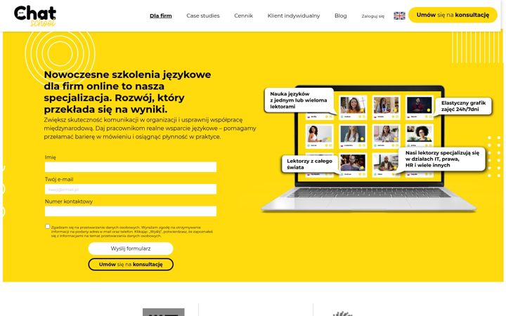 Screenshot ta' chatschool.pl