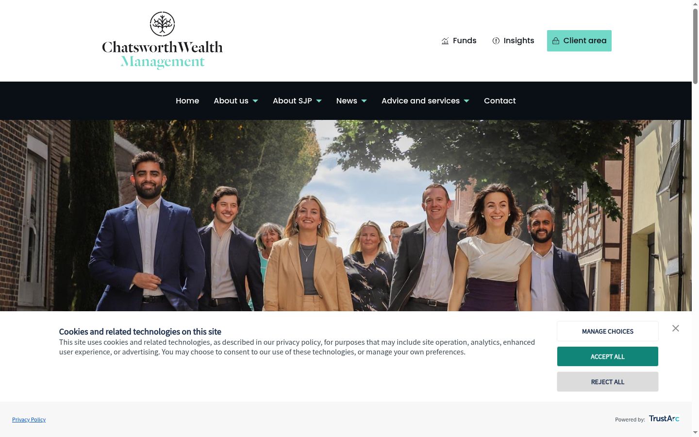 Screenshot des Einwilligungsbanners vor jeglicher Interaktion