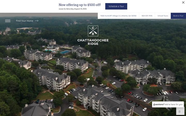 Screenshot of chattahoocheeridge.com