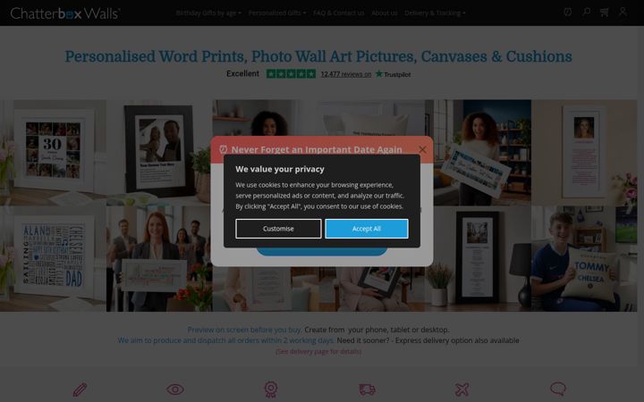 Screenshot van chatterboxwalls.co.uk