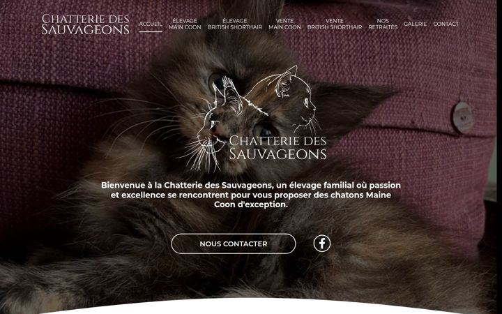 Screenshot of chatterie-des-sauvageons.com
