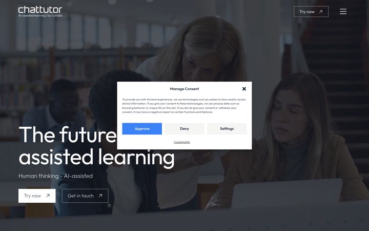 Skærmbillede af chattutor.io