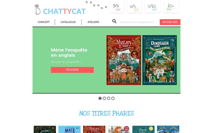 Skjámynd af chattycat.fr