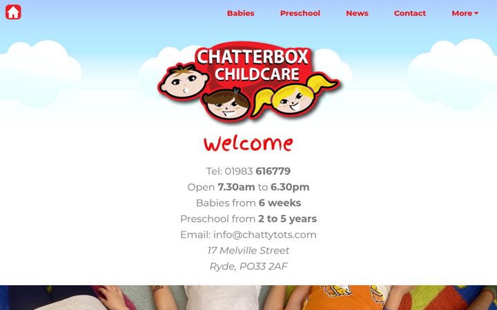 Screenshot of chattytots.com
