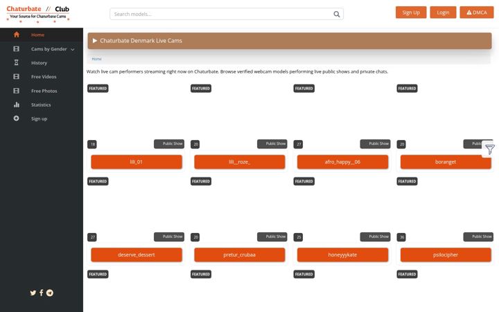 Screenshot of chaturbateclub.com