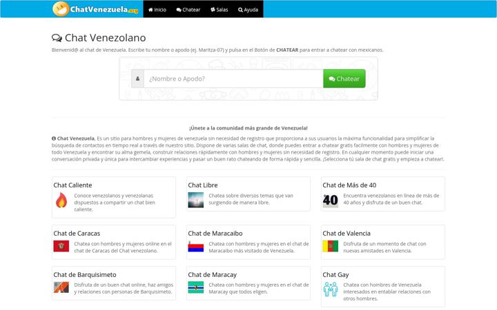Screenshot of chatvenezuela.org