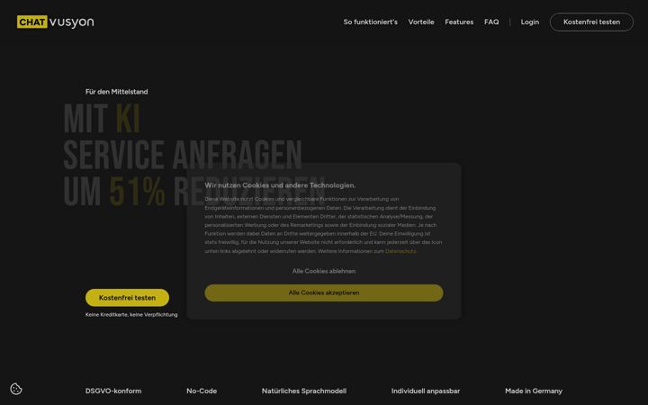 Screenshot of chatvusyon.ai