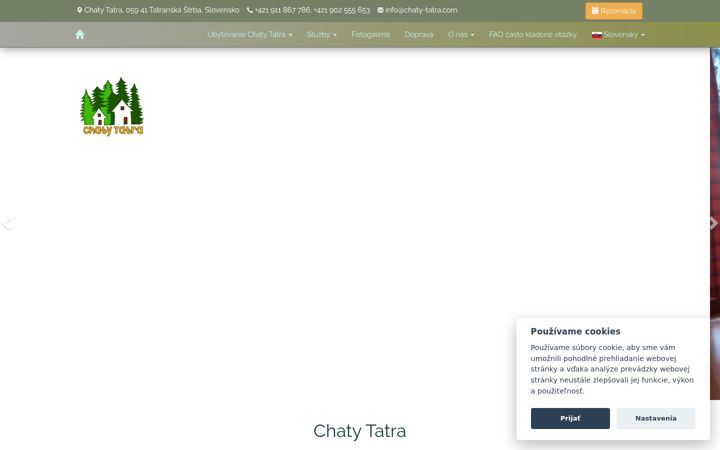 Screenshot of chaty-tatra.com