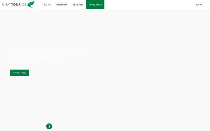 Screenshot of chatyourjob.com