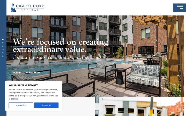 Screenshot of chaucercreek.com