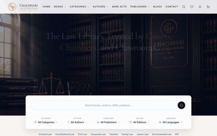 Screenshot of chaudharilawpublishers.org