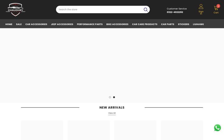 Screenshot of chaudhryautostore.com
