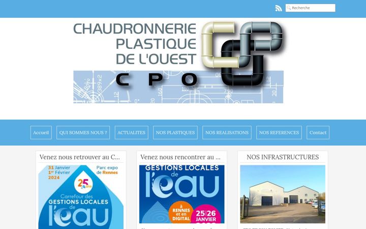 Screenshot of chaudronnerie-plastique-ouest.com