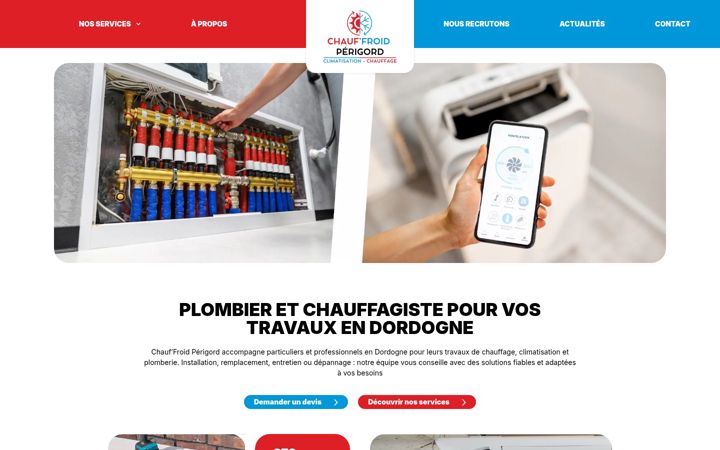 Skjámynd af chauf-froid-perigord.fr