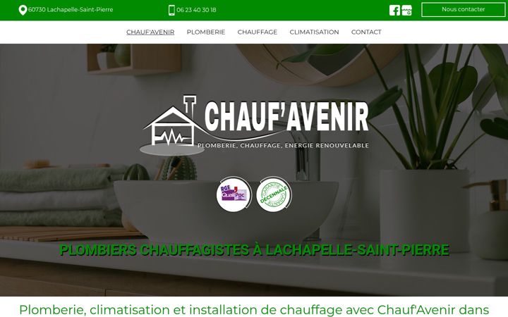 Skjámynd af chaufavenir.fr