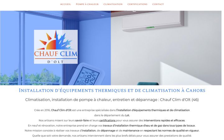 Skjámynd af chaufclimdolt.fr