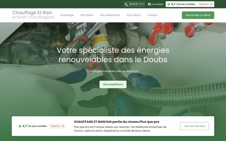 Screenshot of chauffage-bain-avis.com