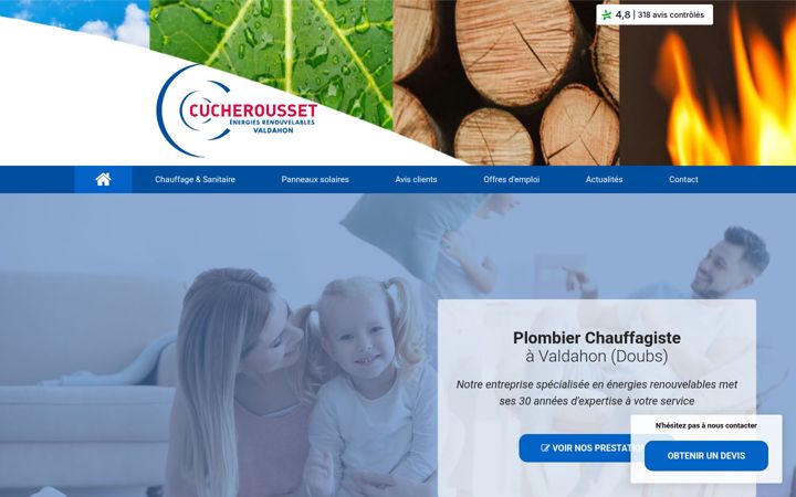 Skjámynd af chauffage-cucherousset.fr