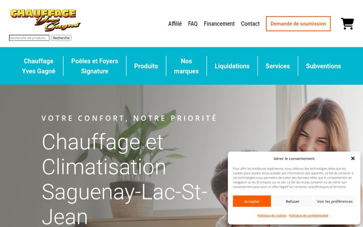 Skjermbilde av chauffage.qc.ca