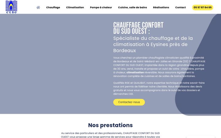 Képernyőkép: chauffageconfortdusudouest.fr