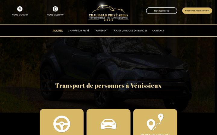 Екранна снимка на chauffeur-privelyon.fr