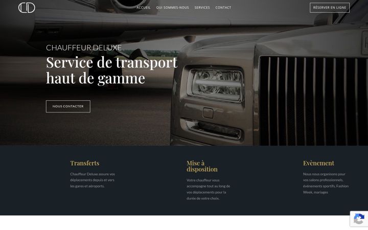Screenshot of chauffeurdeluxe.com