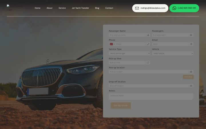 Screenshot of chauffeuribiza.com