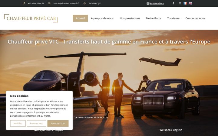 Skjermbilde av chauffeurprive-cab.fr