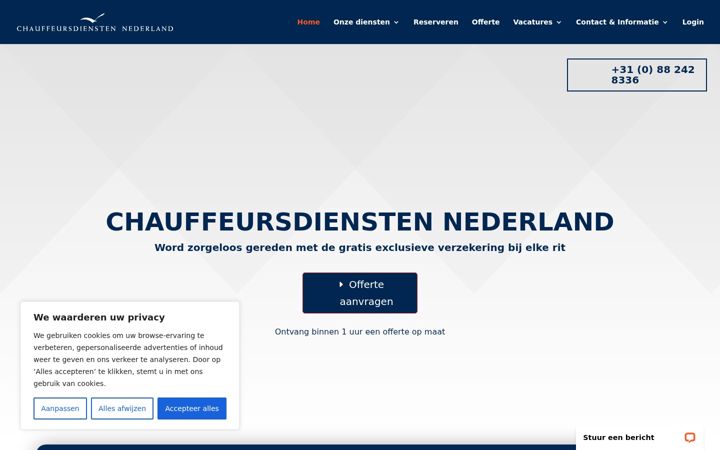 Ekrano kopija chauffeursdiensten.nl