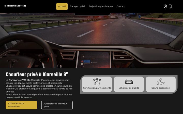 Skjermbilde av chauffeurvtc13.fr