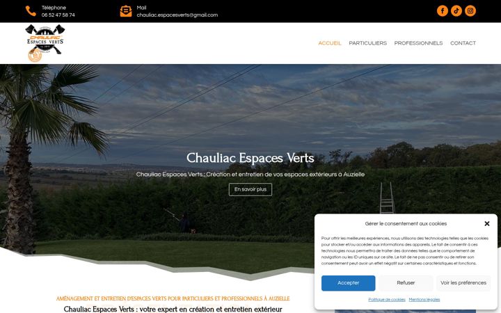 Skjermbilde av chauliac-espacesverts.fr