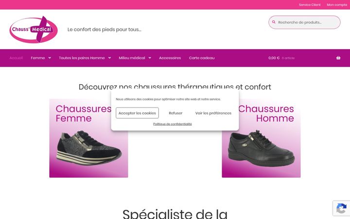 Screenshot of chauss-medical.com