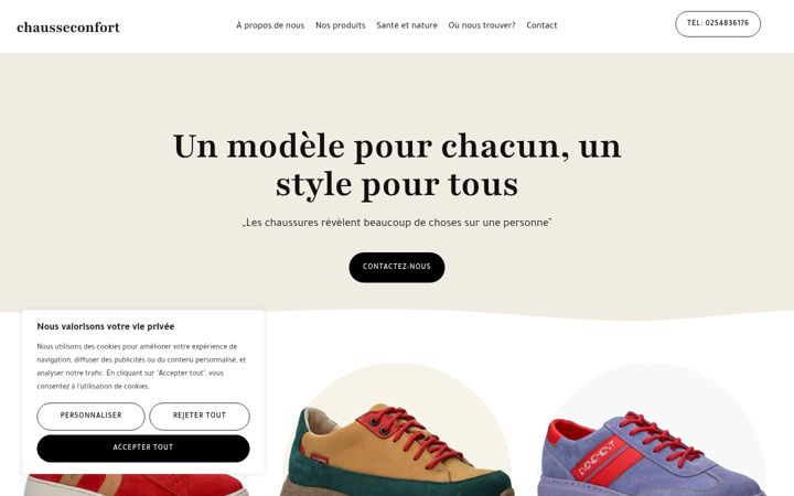Screenshot of chausseconfort.com