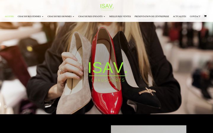 Képernyőkép: chaussures-isav.fr