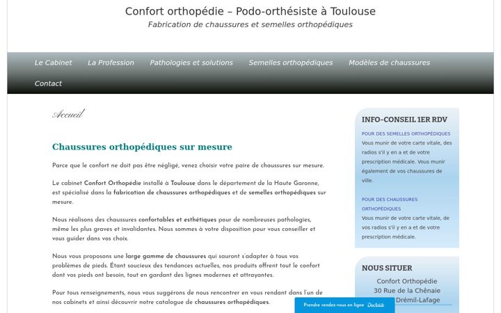 Képernyőkép: chaussures-orthopediques-toulouse.fr