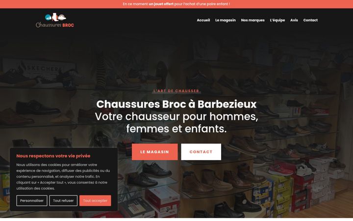 Képernyőkép: chaussuresbroc.fr