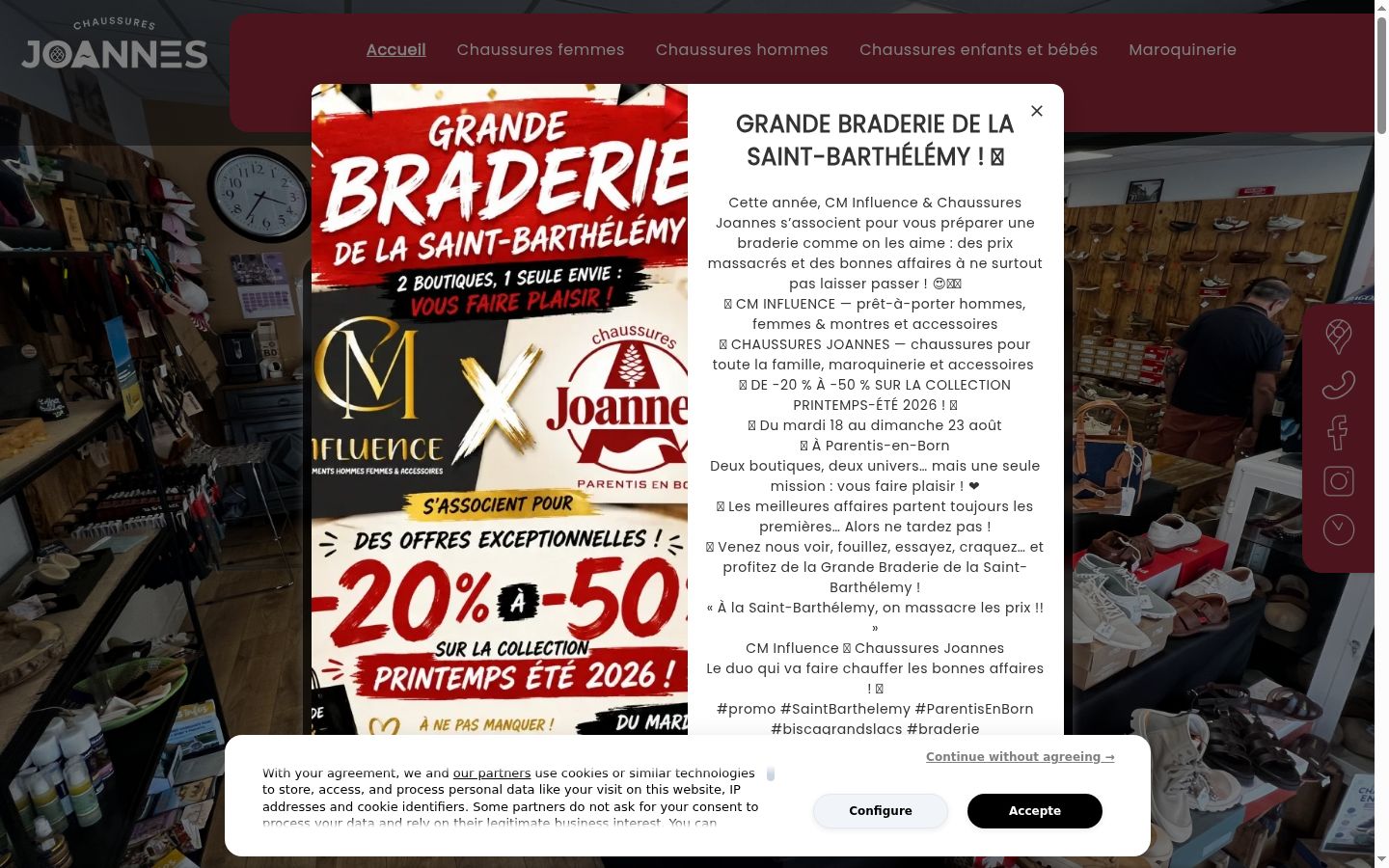 Sutikimo reklamjuostės, rodytos prieš bet kokią sąveiką, ekrano kopija