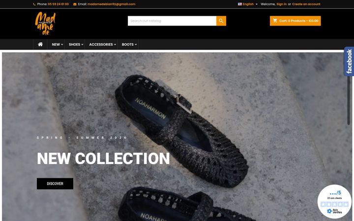 Screenshot of chaussuresmadamede.com