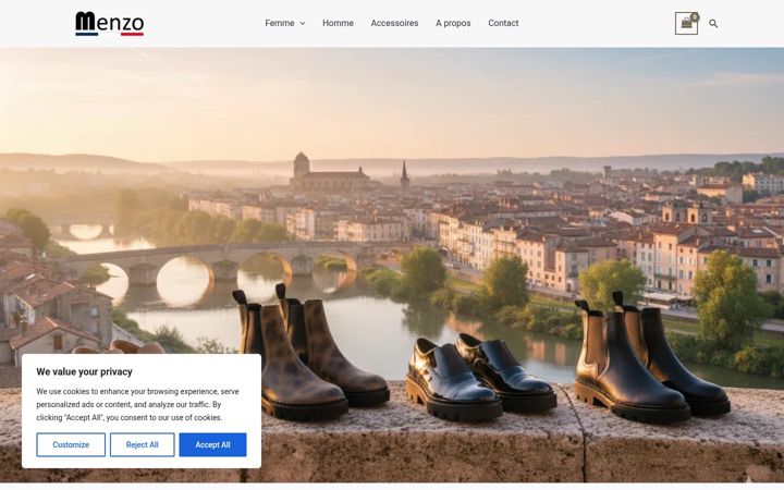 Képernyőkép: chaussuresmenzo.fr