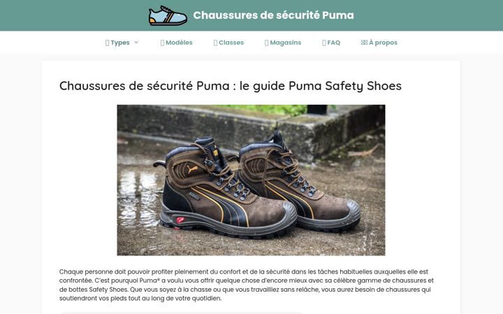 Screenshot of chaussuressecurite.com