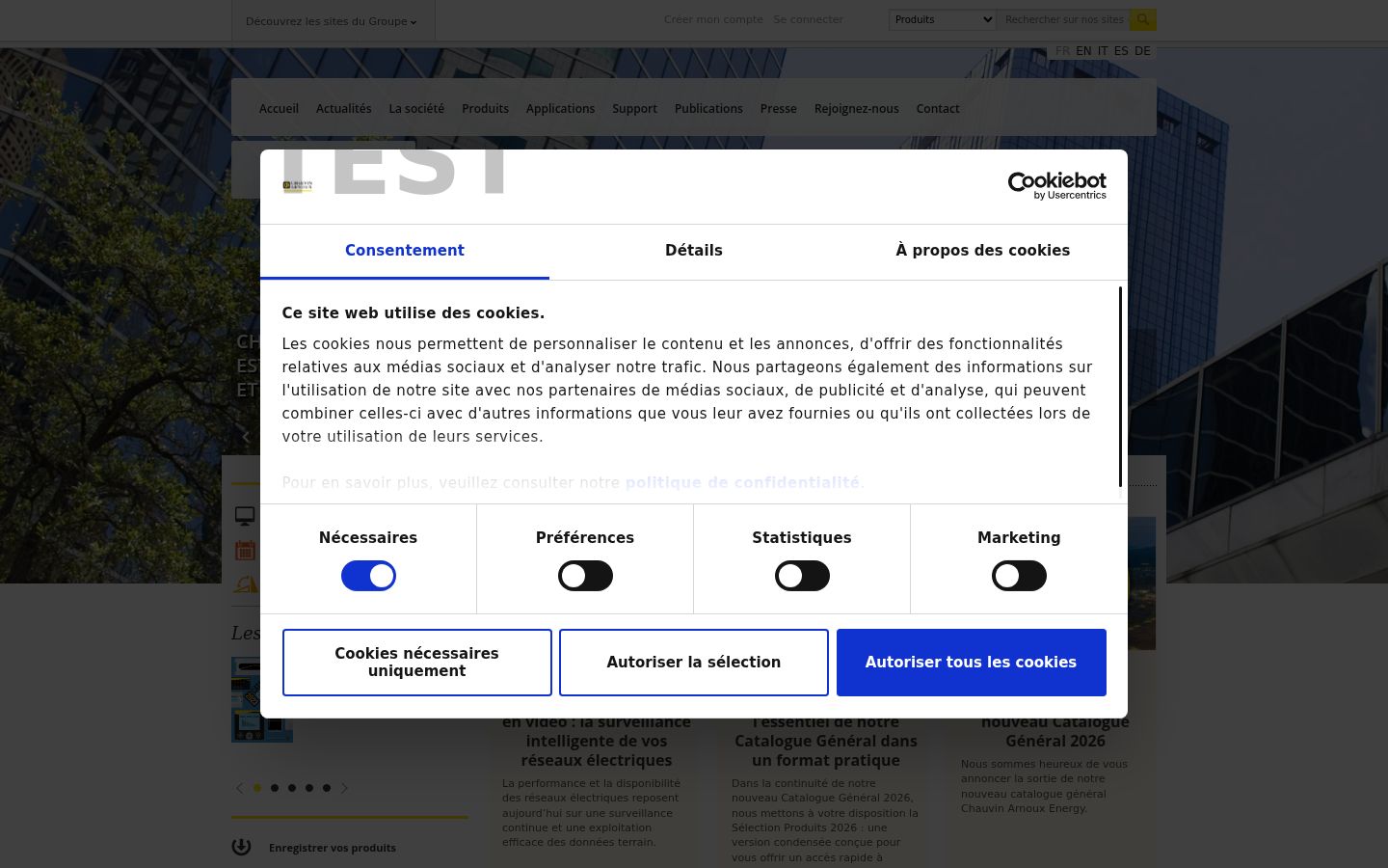 Screenshot of the consent banner shown before any interaction