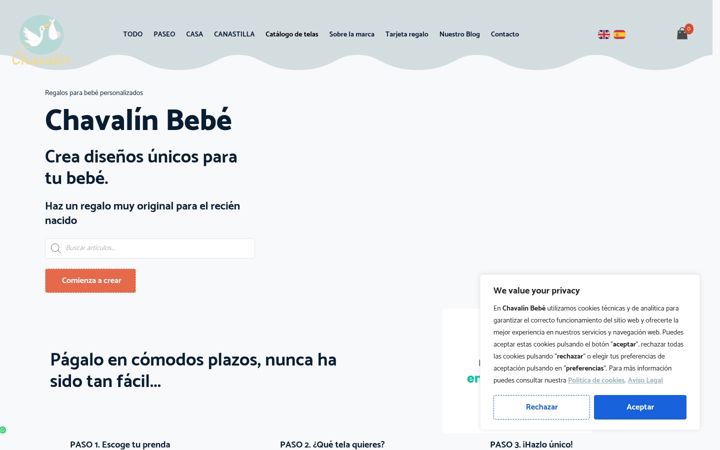 Screenshot of chavalinbebe.com