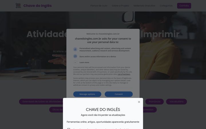Képernyőkép: chavedoingles.com.br
