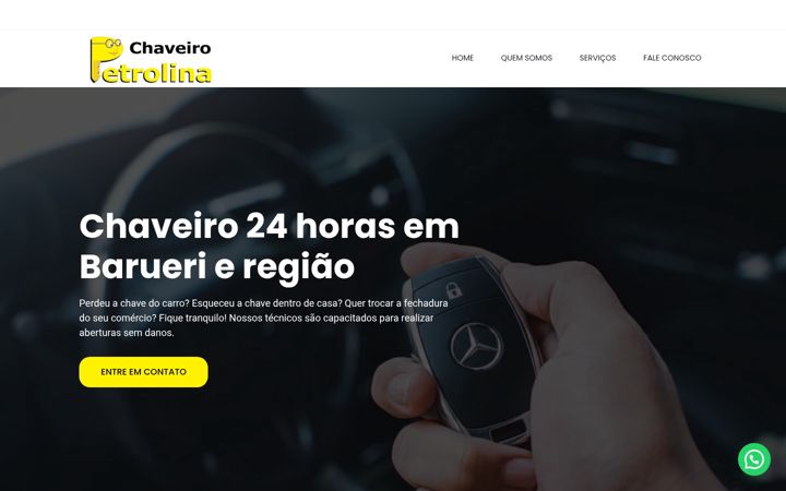 Captura de ecrã de chaveiropetrolina.com.br