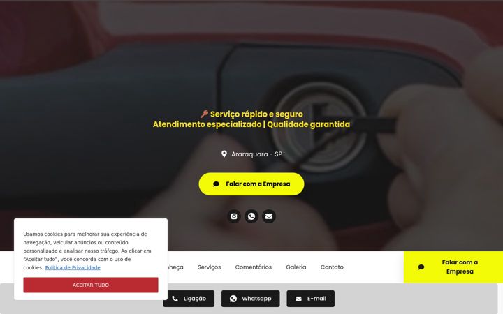 Captura de ecrã de chaveirosaobento.com.br
