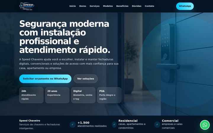 Captura de ecrã de chaveirospeedpoa.com.br