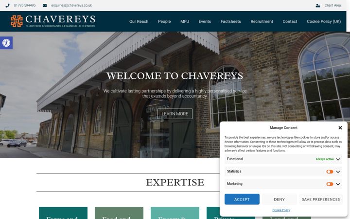 Screenshot van chavereys.co.uk