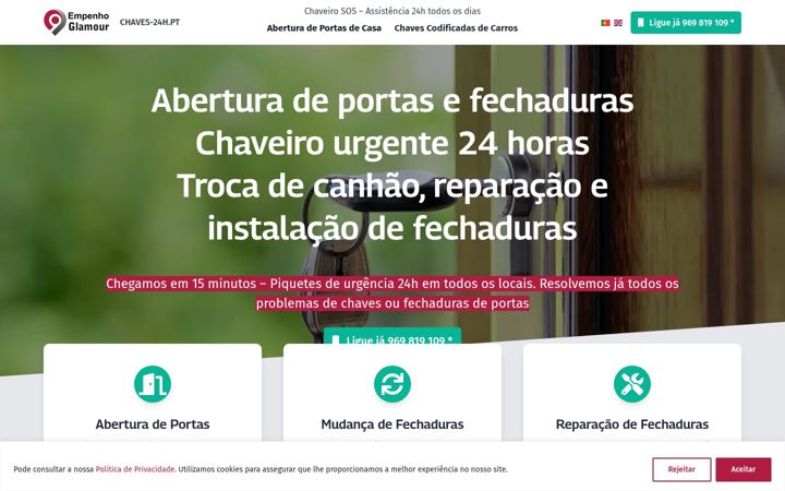 Ekraanipilt saidist chaves-24h.pt