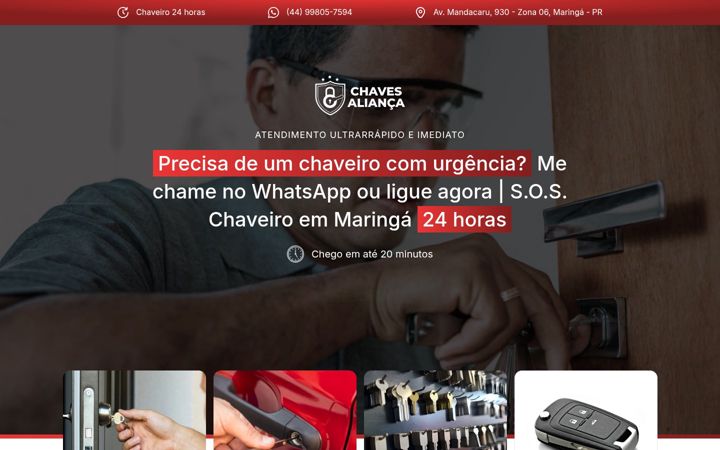 Ekraanipilt saidist chavesalianca24horas.com.br